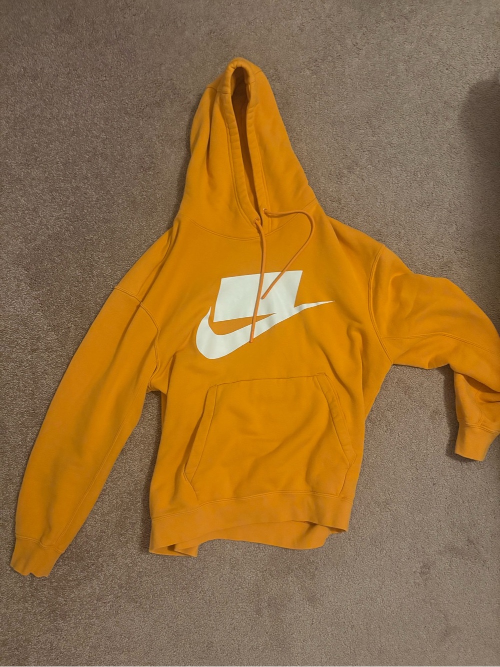 Nike Men’s Not A Sample Orange Pullover Hoodie - Logo Front